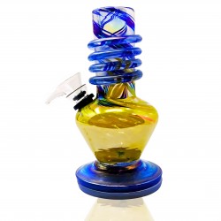 5.75" SM GOLD SOFT GLASS WATER PIPE - GOR [E58151]